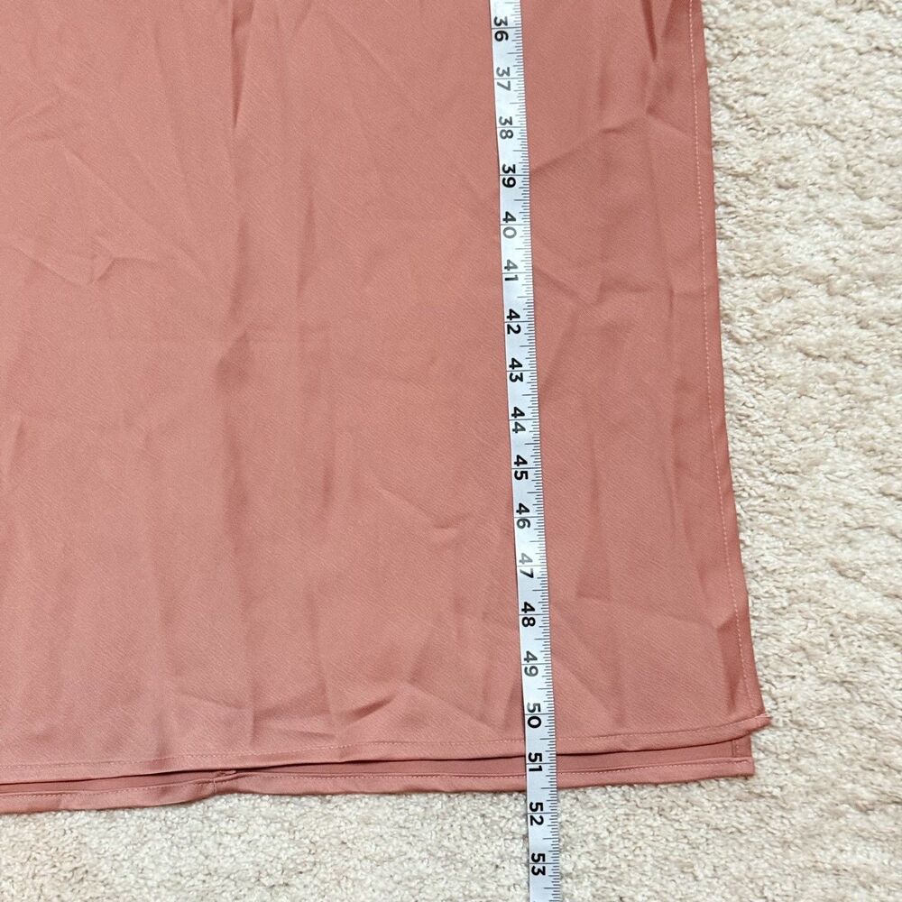 NWT BHLDN Cowl Neck Maxi Side Slit Slip Dress Dusty Rose Orange Pink 10 - Picture 12 of 12